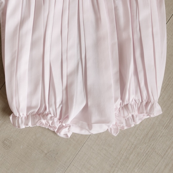 New Baby Girls Pink Smocked Heirloom Romper Feltman Brothers 6 Months - Picture 5 of 5